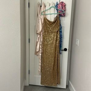Gold Sequin Formal Gown